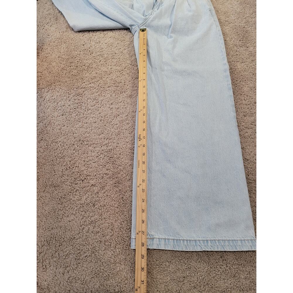 American Eagle Strigid Wide Leg Trouser Jeans High Waist Light Aglow 4 - Picture 13 of 16